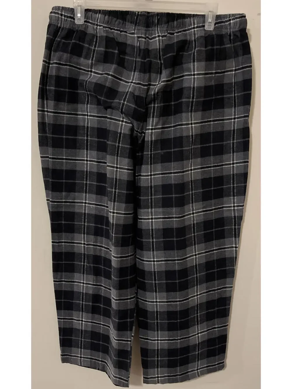 Sonoma Mens 2xb Gray Plaid Cotton Flannel Sleep Pants w/Pockets NEW! A2638